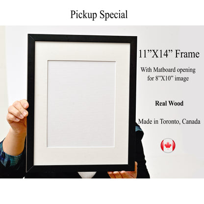 11"X14"  1 1/8" Wide Black Frame - Pickup Only