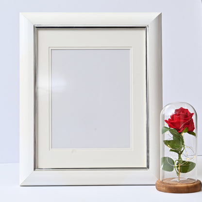 11"X14"White With Silver Accent