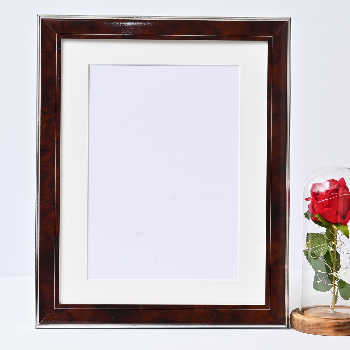 Dark Walnut Burl With Silver Line And Back