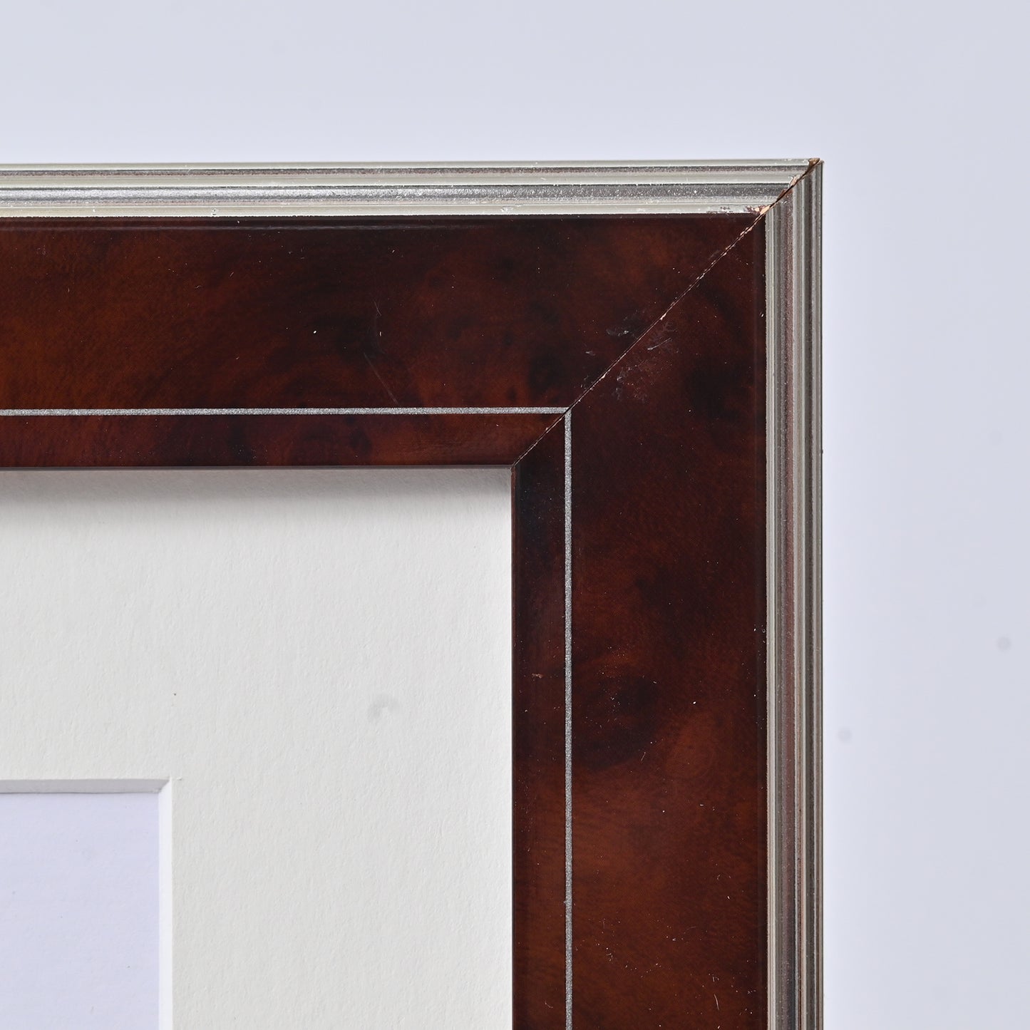 Dark Walnut Burl With Silver Line And Back