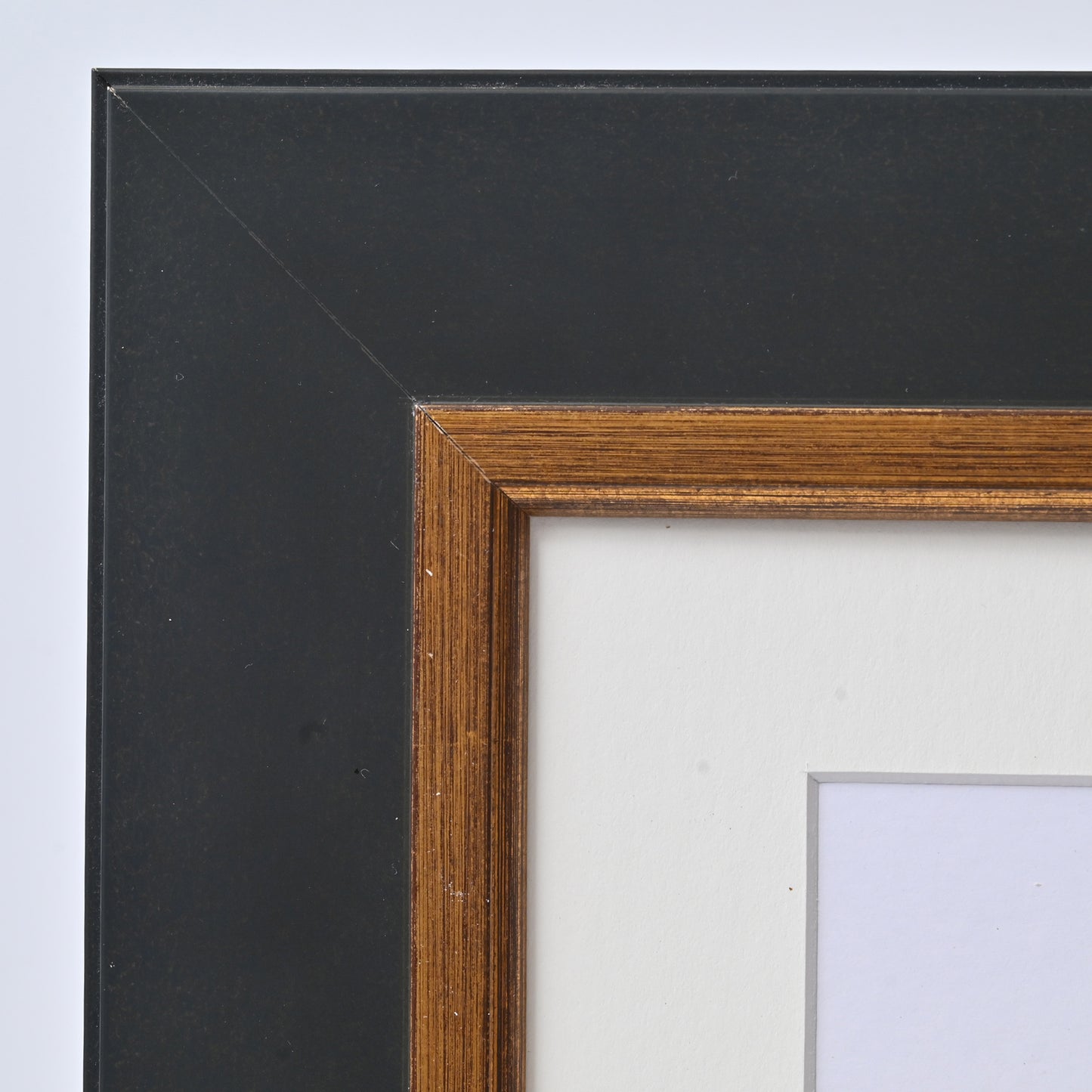 Satin Black Finish With Raised Brushed Gold Lip