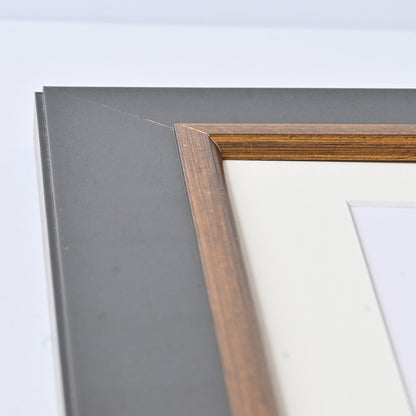 Satin Black Finish With Raised Brushed Gold Lip