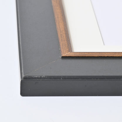 Satin Black Finish With Raised Brushed Gold Lip