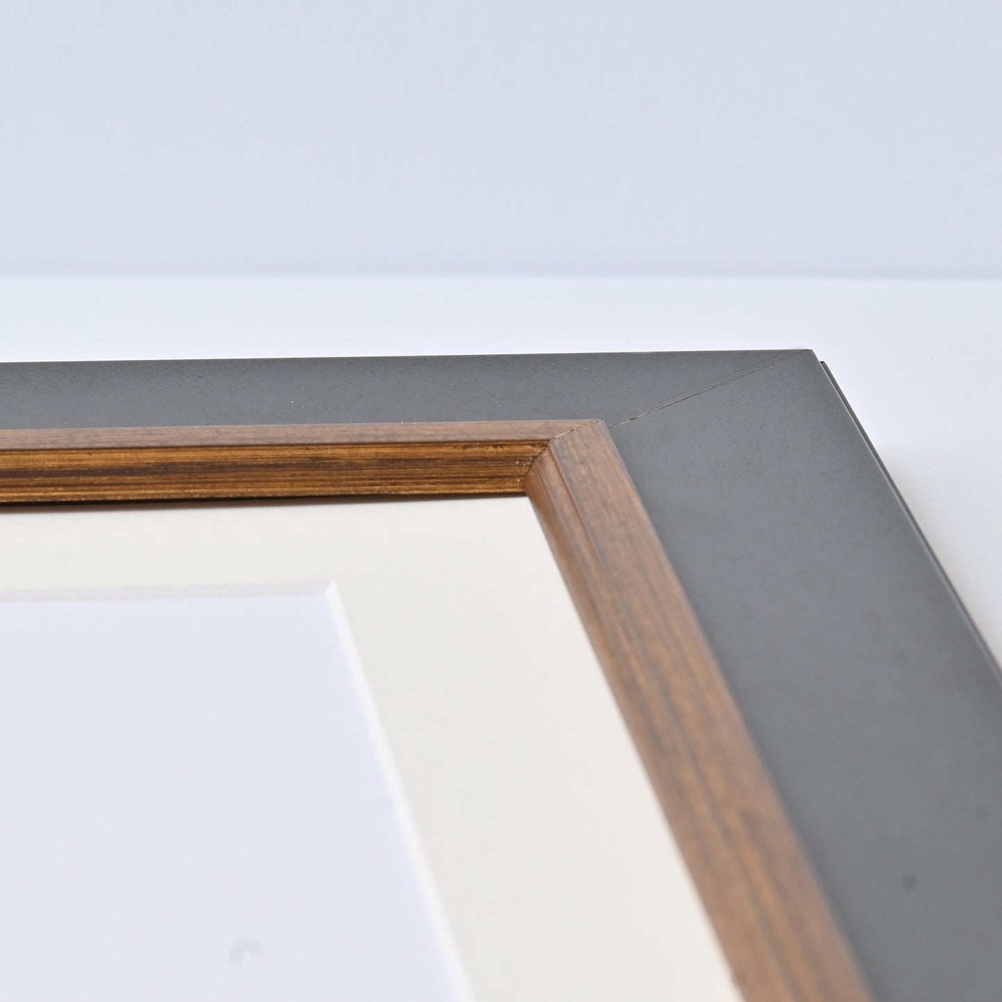 Satin Black Finish With Raised Brushed Gold Lip
