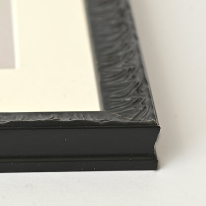 Ornate Gothic Patterned Frame With Satin Black Finish On Scoop Profile