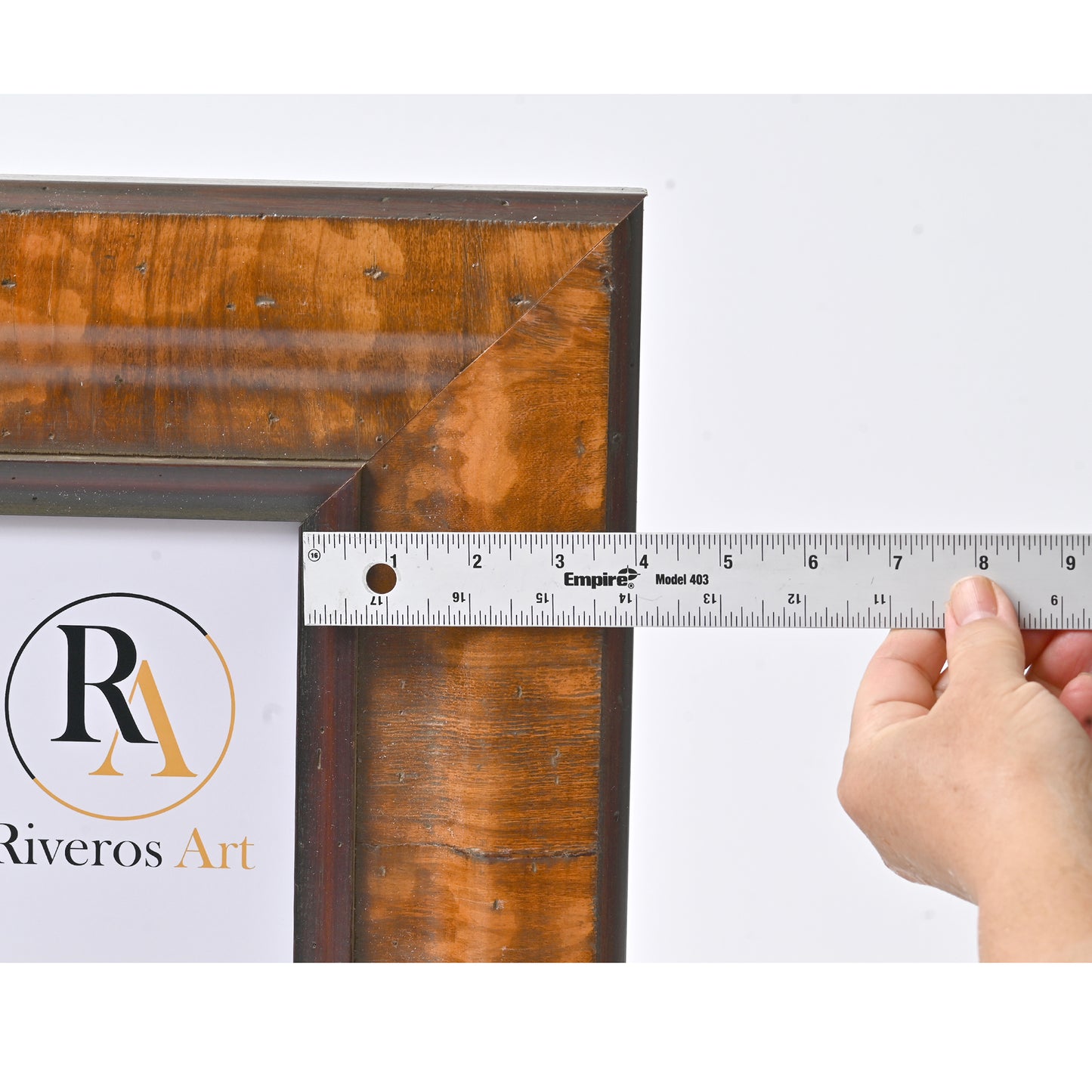 5"X7" WIDE LARGE Distressed Authentic Olive Veneer