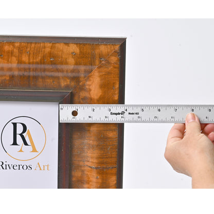 5"X7" WIDE LARGE Distressed Authentic Olive Veneer