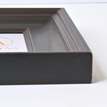5"X7" WIDE LARGE Dark Mahogany Stain On Traditional Profile With Rubbed Edges