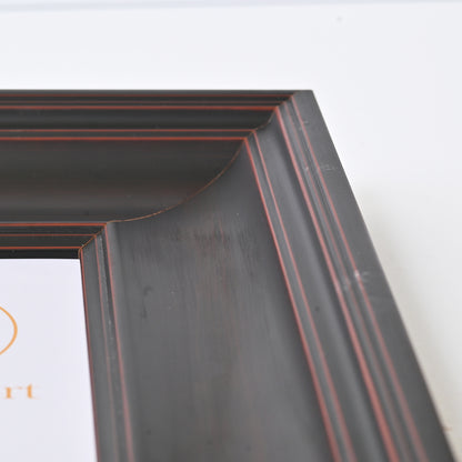 5"X7" WIDE LARGE Dark Mahogany Stain On Traditional Profile With Rubbed Edges
