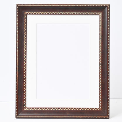 Mahogany Colour Frame With Repeating Checker Pattern