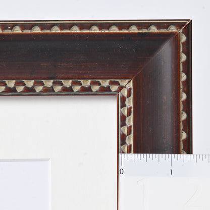 Mahogany Colour Frame With Repeating Checker Pattern