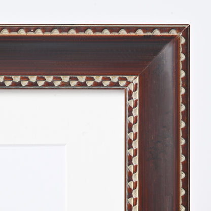 Mahogany Colour Frame With Repeating Checker Pattern
