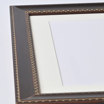 Mahogany Colour Frame With Repeating Checker Pattern