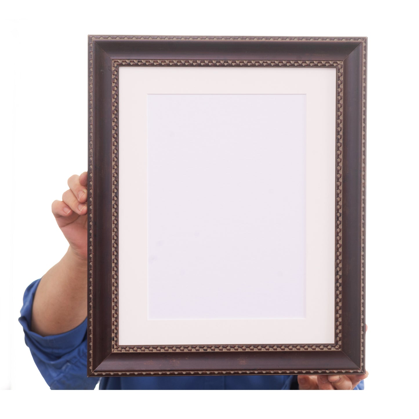 Mahogany Colour Frame With Repeating Checker Pattern