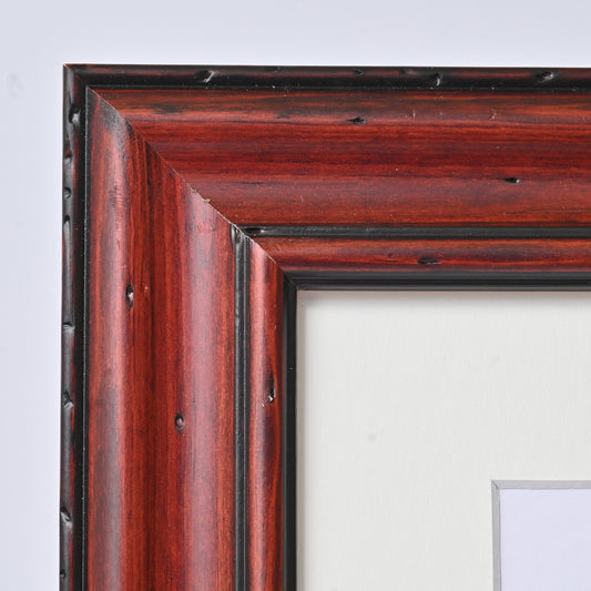 Rustic Traditional Profile Warm Mahogany Frame
