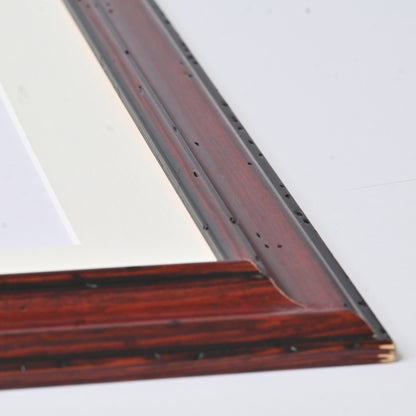 Rustic Traditional Profile Warm Mahogany Frame
