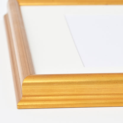 Metallic Bright Gold Picture Frame on Swan Profile