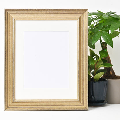 Distressed Antiqued Ornate Profile Warm Silver Picture Frame With Textured Finish