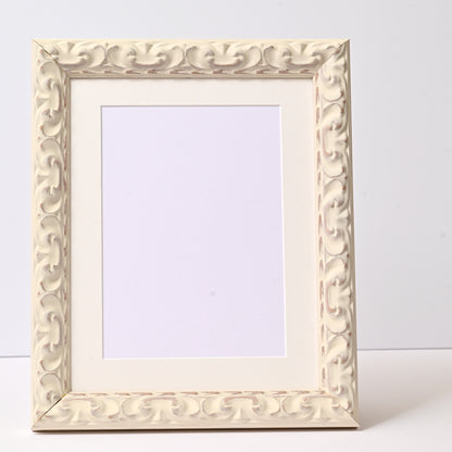 8352WH Ornate Profile With Rustic White Satin Finish