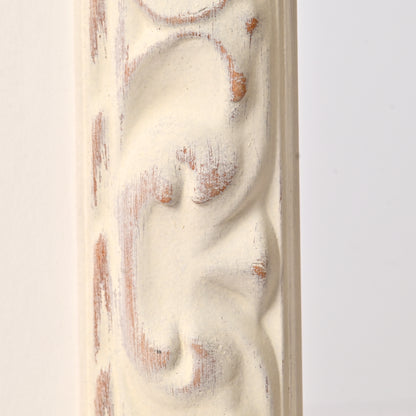 8352WH Ornate Profile With Rustic White Satin Finish