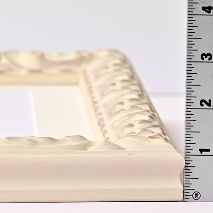 8352WH Ornate Profile With Rustic White Satin Finish
