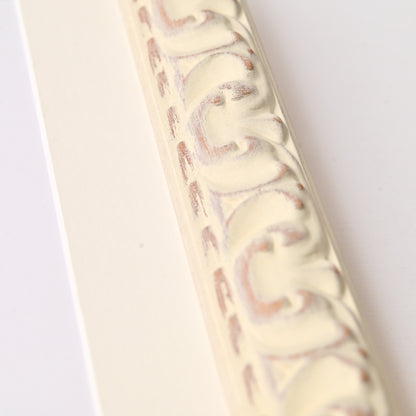 8352WH Ornate Profile With Rustic White Satin Finish