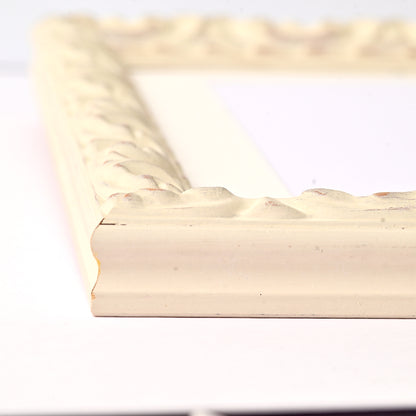8352WH Ornate Profile With Rustic White Satin Finish