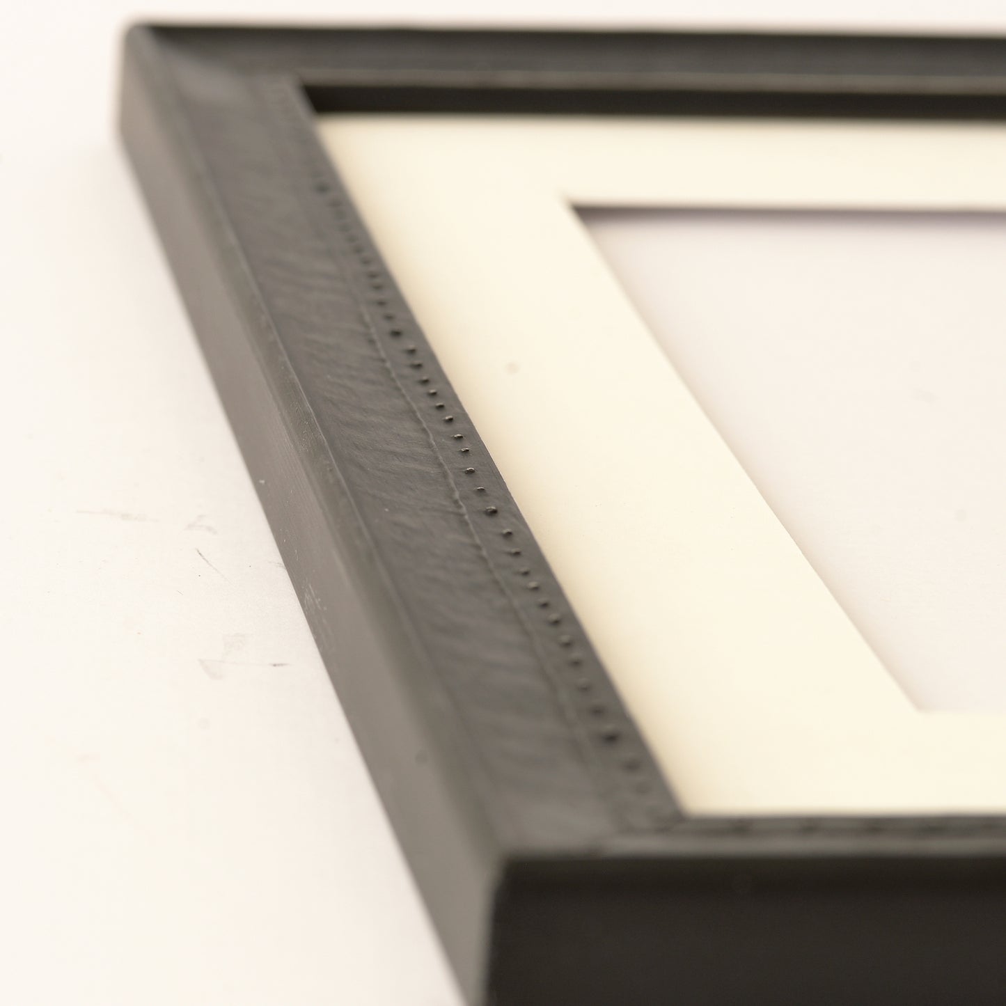 Painted Black Finish Frame With Silver Rivet Design