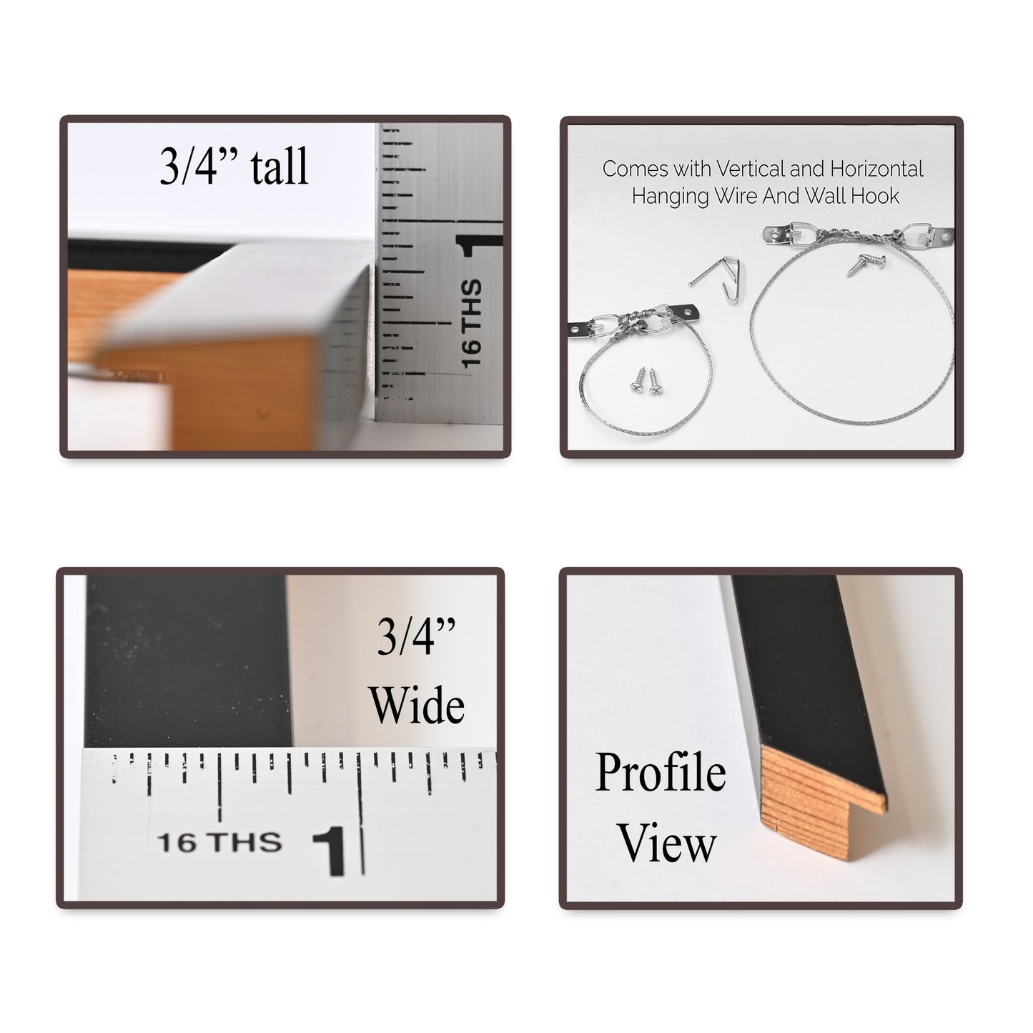 1001BL - PICKUP ONLY 8"X10"  3/4" Wide Black Frame