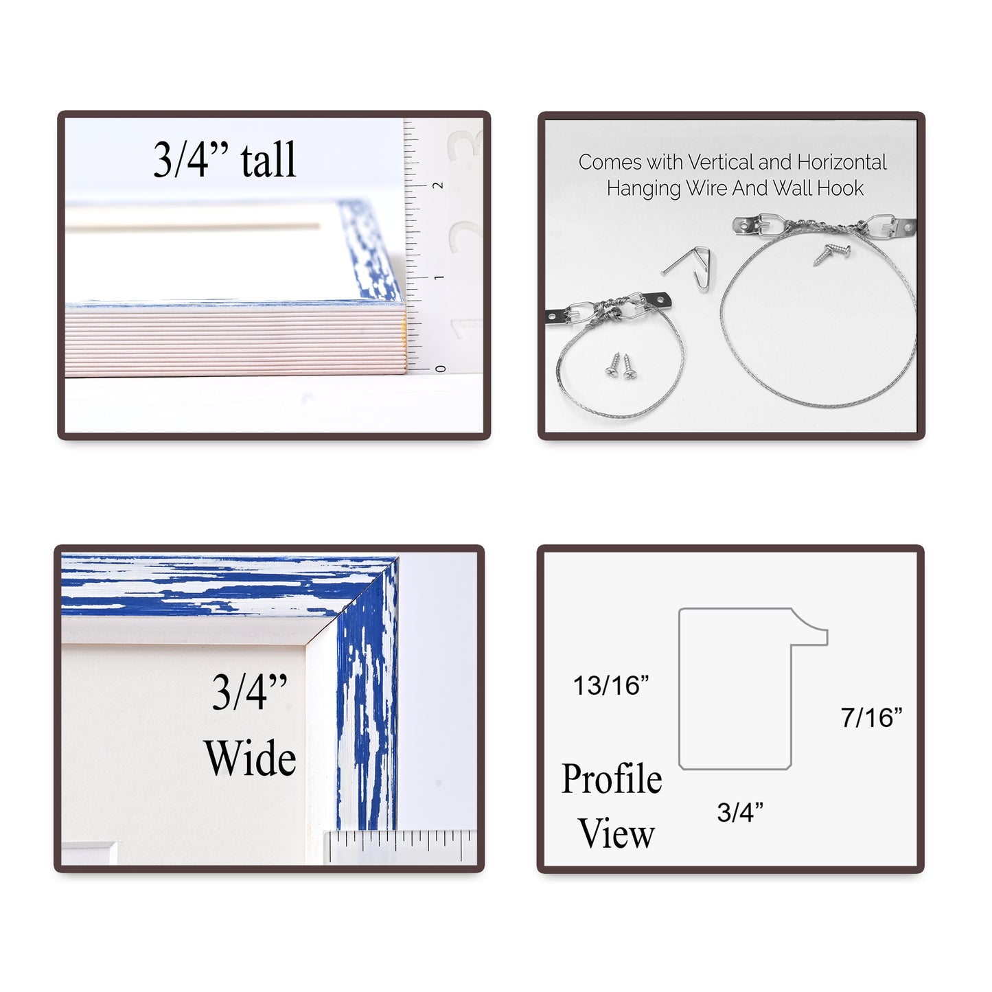 Berry Colored Real Wood Frame