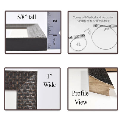 Dark Brown Basket Weave Pattern