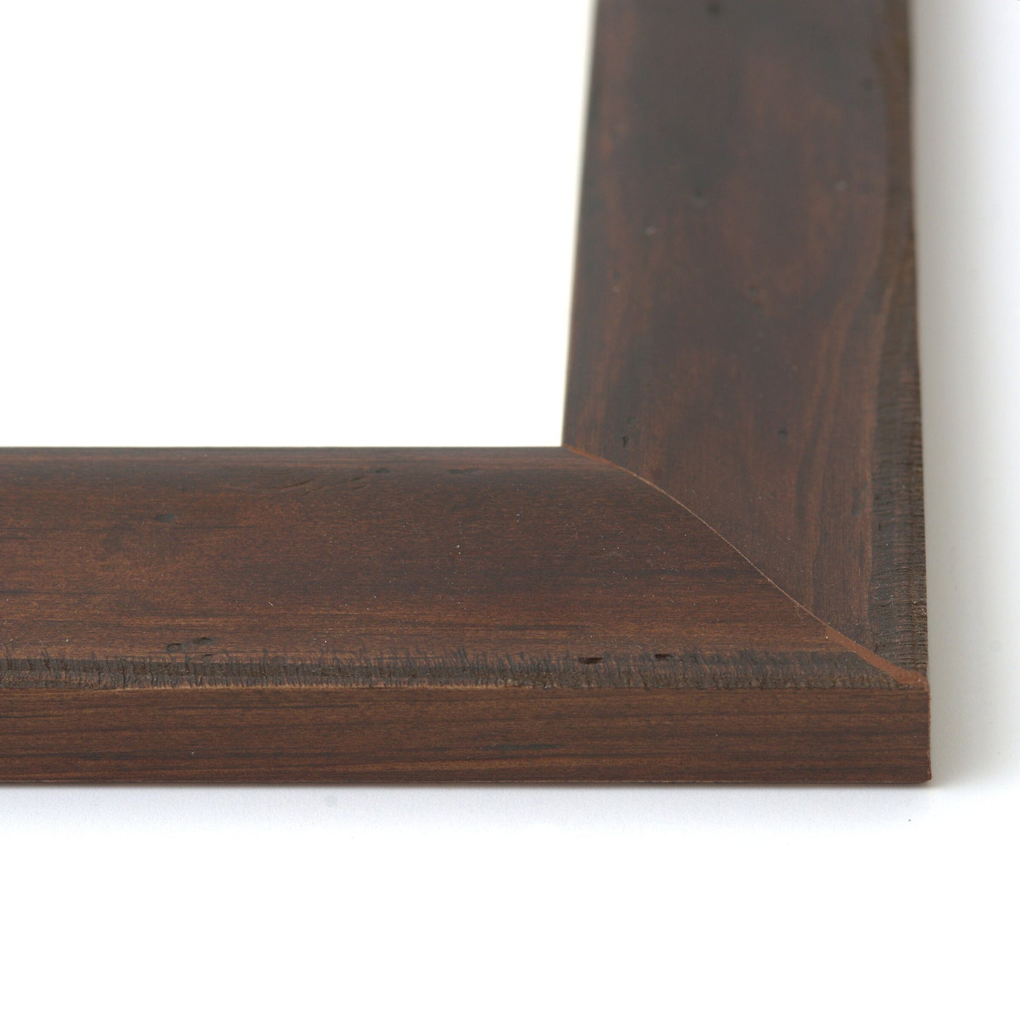 Dark Brown Stained Wood Frame with Rounded Profile