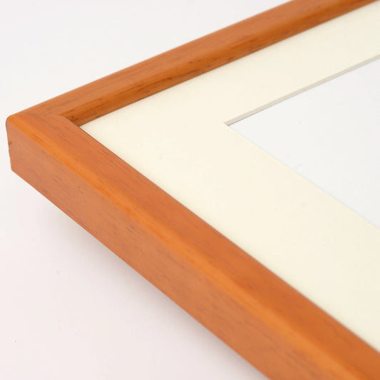 Cherry Colour Rounded Natural Wood Frame