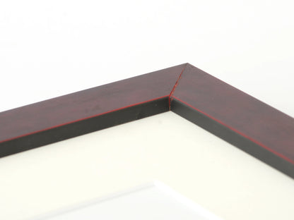 1” METALLIC RED FINISH ON A FLAT MODERN PROFILE