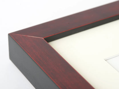 1” METALLIC RED FINISH ON A FLAT MODERN PROFILE