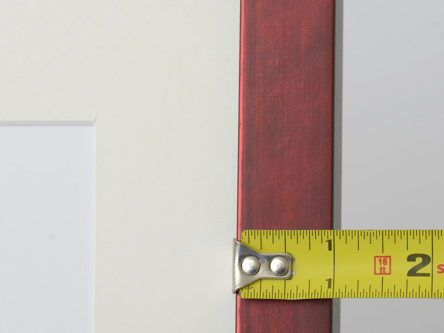 1” METALLIC RED FINISH ON A FLAT MODERN PROFILE