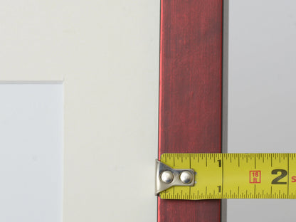 1” METALLIC RED FINISH ON A FLAT MODERN PROFILE