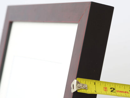 1” METALLIC RED FINISH ON A FLAT MODERN PROFILE