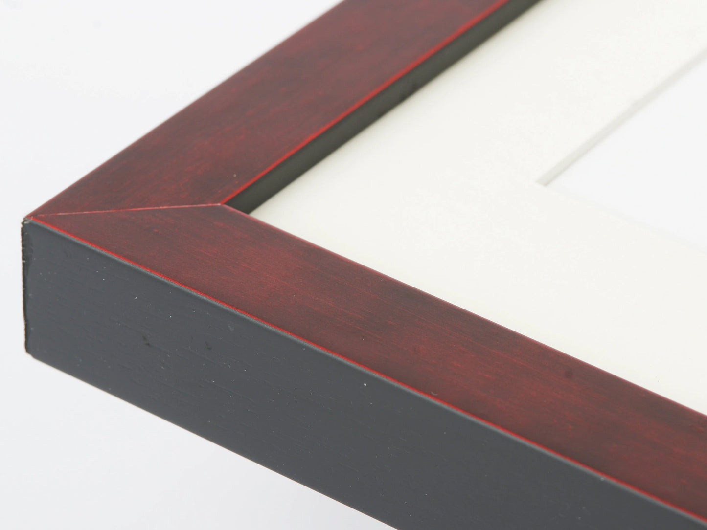 1” METALLIC RED FINISH ON A FLAT MODERN PROFILE