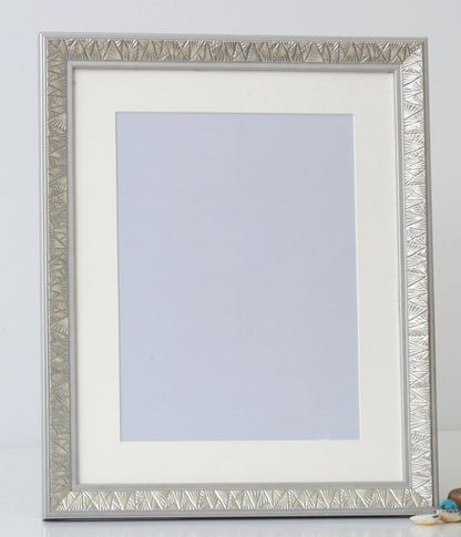 Art Deco Embossed Design Frame with Silver Foil Finish