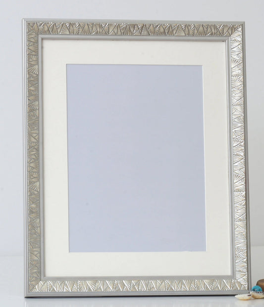 Art Deco Embossed Design Frame with Silver Foil Finish