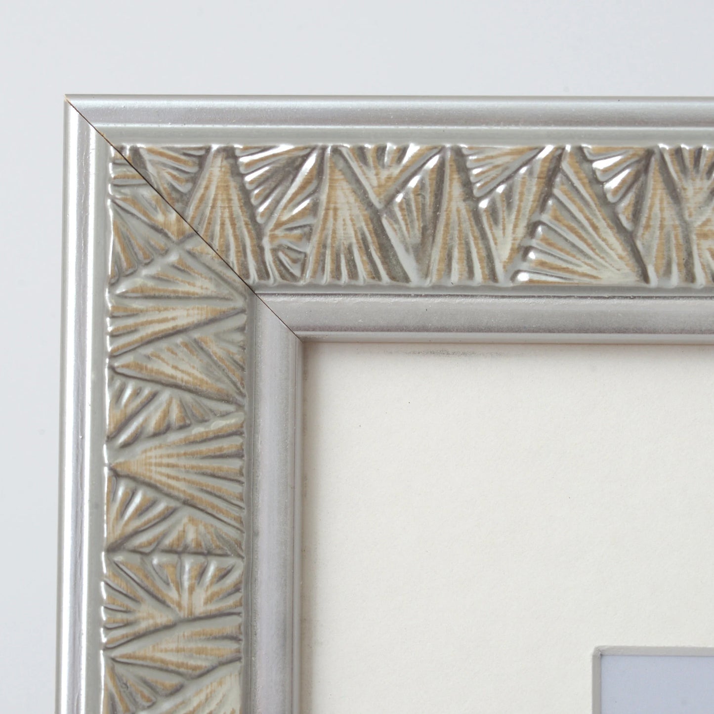 Art Deco Embossed Design Frame with Silver Foil Finish