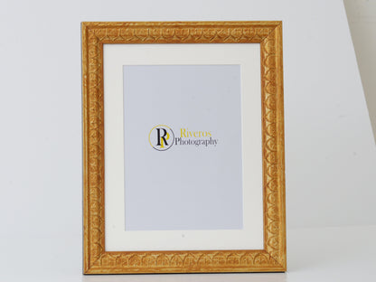 Gold With Primitive Arrow Pattern.  Distressed with White Rub