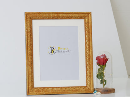 Gold With Primitive Arrow Pattern.  Distressed with White Rub