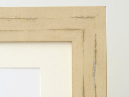 DISTRESSED SAND FINISH WITH SILVER INLAY ACCENTS