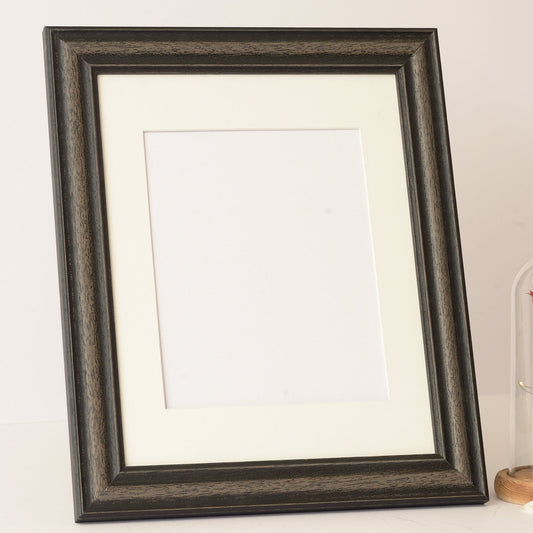 Subtly Distressed Black and Grey Wood Frame