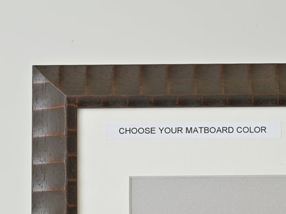 Dark Mahogany Wash On Embossed Wave Motif Profile
