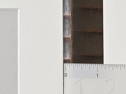 Dark Mahogany Wash On Embossed Wave Motif Profile