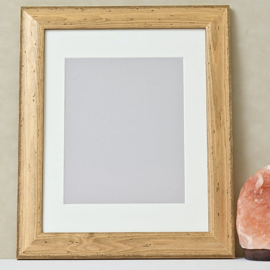 Natural Distressed Pine Frame with Clear Finish and Rounded Profile