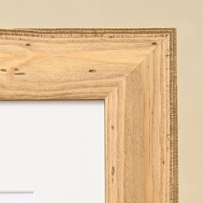 Natural Distressed Pine Frame with Clear Finish and Rounded Profile